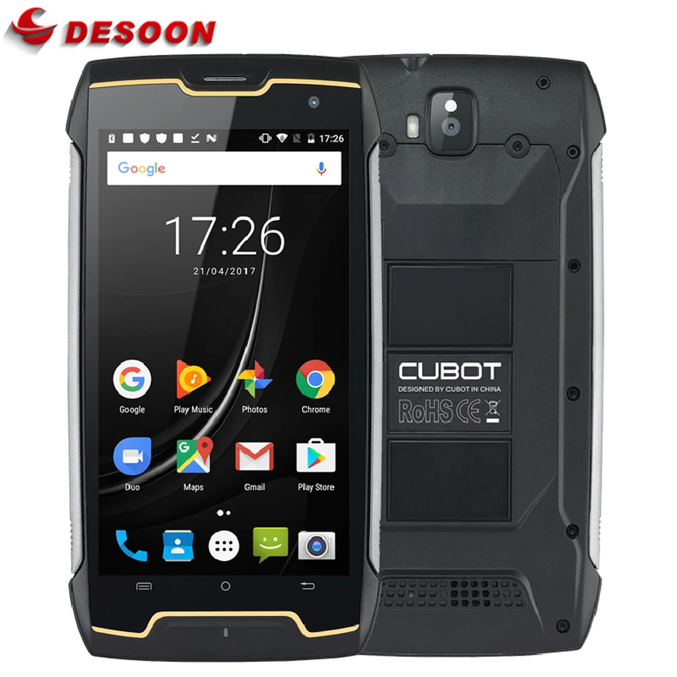 

Cubot KingKong IP68 Waterproof Smartphone 4400mAh superbattery MT6580 Quad Core 5.0"HD 2GB 16GB 13MP Android 7.0 3G Mobile Phone