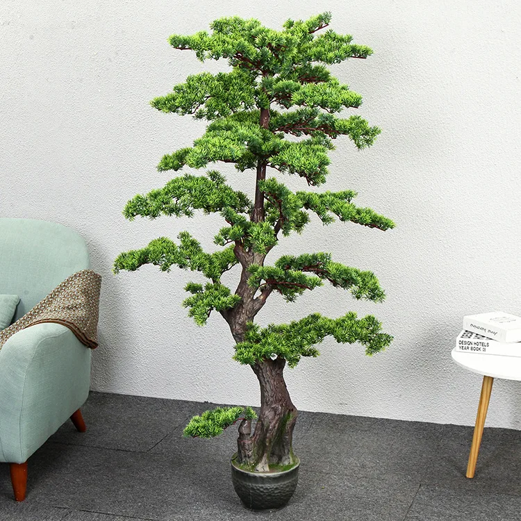 Skup Fałszywe drzewo 1.6 metrów sosenka na powitanie dla gości sztuczne drzewo duża zieleń drzewko bonsai kryty salon sztuczne rośliny