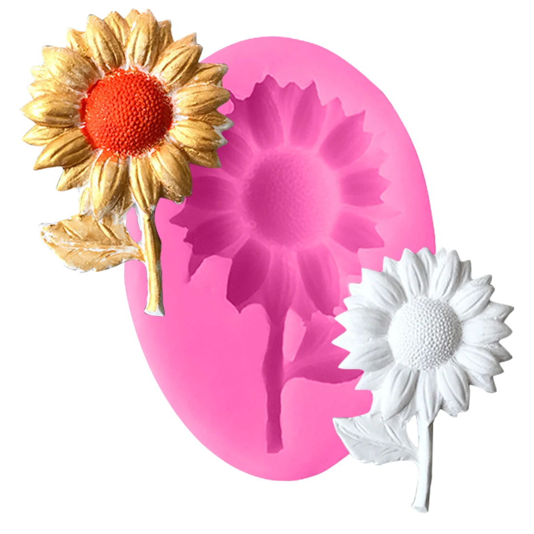 

1PC Sunflower Shaped Fondant Silicone Mold DIY Cake Baking Tool Sugar Cake Decorating Tools kitchen Chocolate Mold