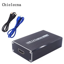 Chielecna USB 3,0 HDMI К USB ЗАХВАТ ВИДЕО ключ 1080P Full HD видео Захват карты коробка для USB UVC UAC для Windows/Linux/Mac