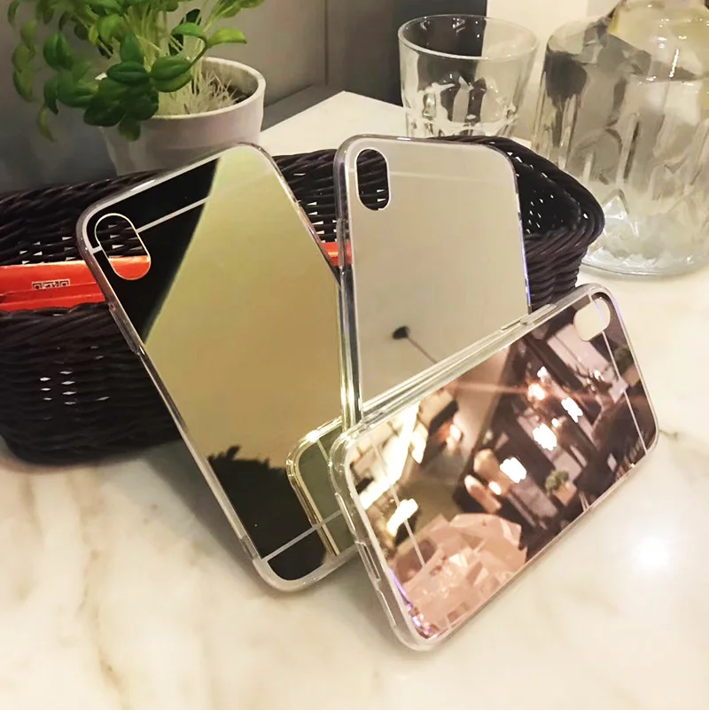 

Luxury Plating Mirror Case for iPhone Xs 5.8/Xs Max 6.5/Xr 6.1 Coque Capa for iPhone X/6s/7/8 Plus Makeup Cover Fundas for Girls