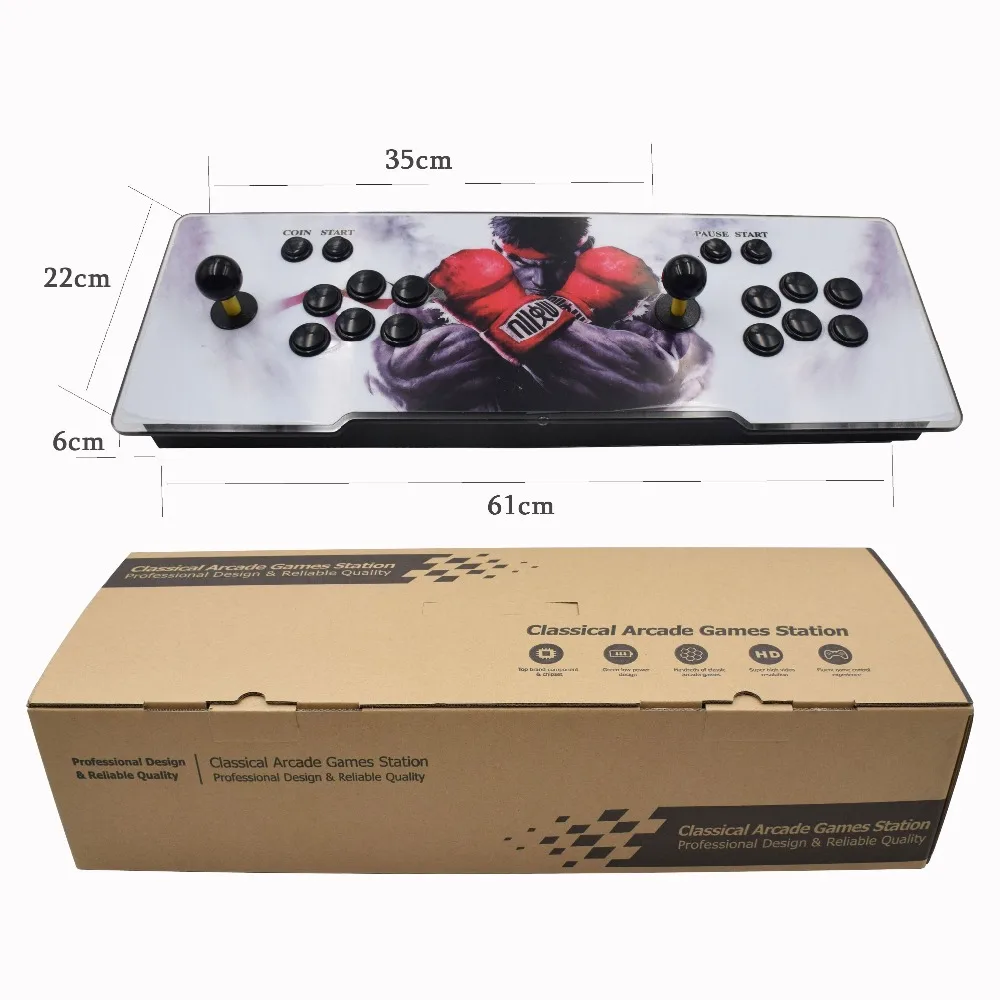 discount  2 player 2448 HD Retro Games 3D Pandora treasure Box Arcade Game Console 1920x1080 Full HD for PC/L