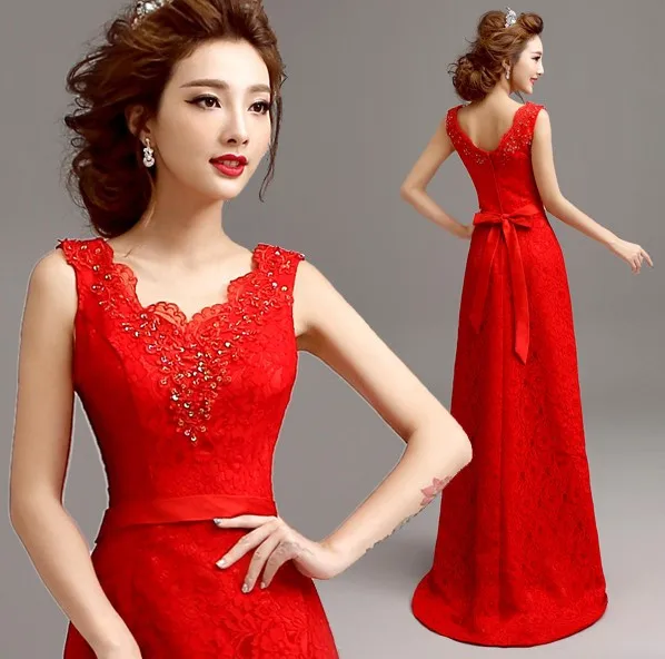 Красное Кружевное сексуальное длинное вечернее платье с хвостом MJ364 vestidos de festa robe de soiree