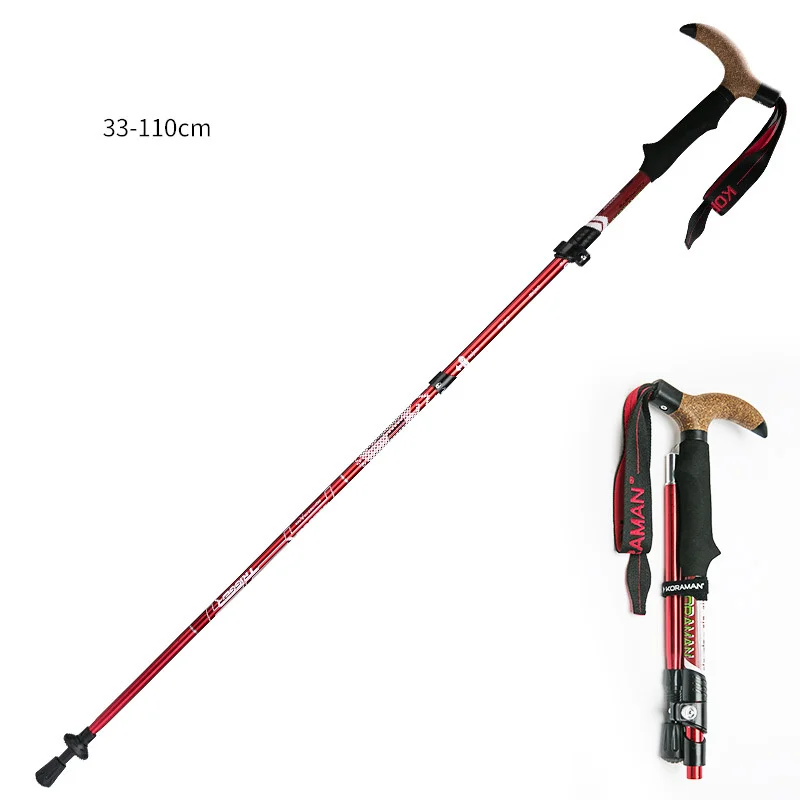 

Outdoor Walking Stick Aluminum folding stick and long handle multi-function cane