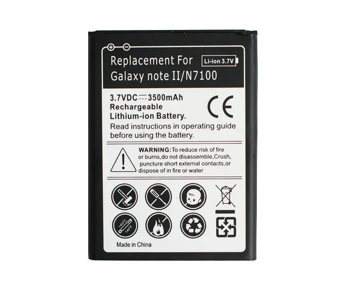 1x 3500mAh Replacement Li-ion Battery For Samsung Galaxy Note 2 II N7105 N7100 I605 I607 R950 T-Mobile T889 Sprint L900 I317 | Мобильные