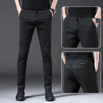 

Jantour 2019 Mens Straight Pants Casual Men Clothes 2019 Long Male Trousers Pants mens Soft Comfortable thin Streetwear 28-38