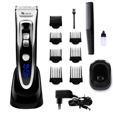 Профессиональная цифровая машинка для стрижки волос перезаряжаемая электрическая машинка для стрижки волос Мужская детская машинка для стрижки волос регулируемое керамическое лезвие