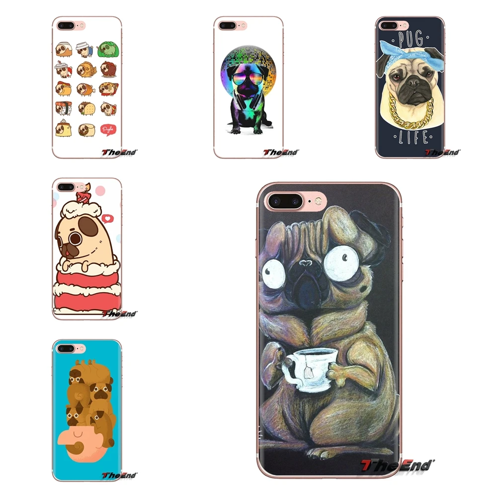 pug life For iPod Touch Apple iPhone 4 4S 5 5S SE 5C 6 6S 7 8 X XR XS Plus MAX Soft Transparent Cases Covers |
