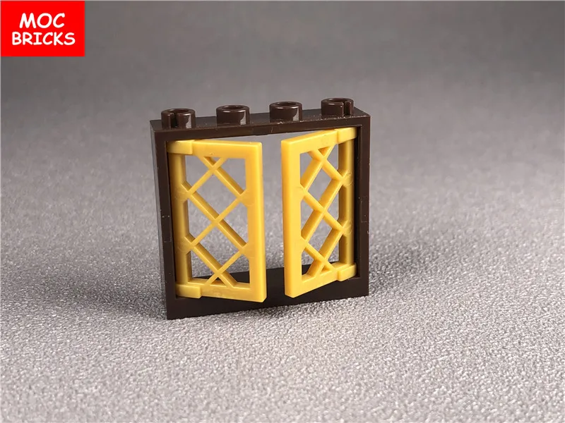 

2sets/lot Window 1 x 2 x 3 Pane Lattice with Thick Corner Tabs & Window 1 x 4 x 3 fit with 60607 & 60594 Building Blocks gifts