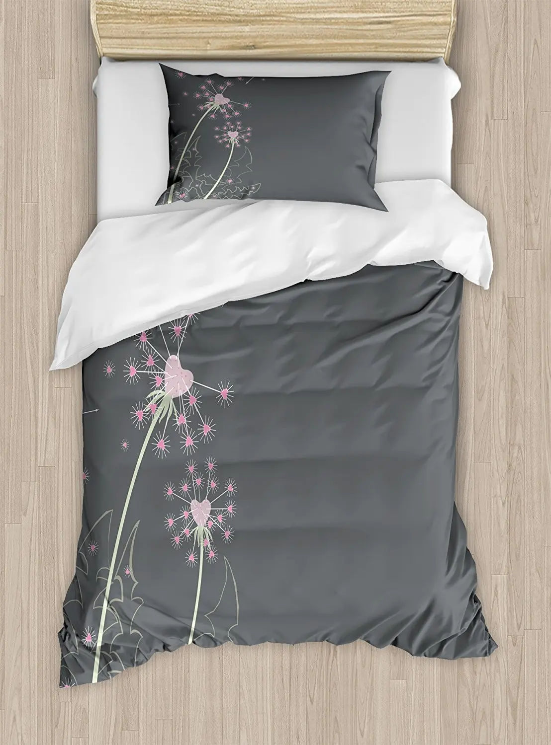 pink and grey duvet cover