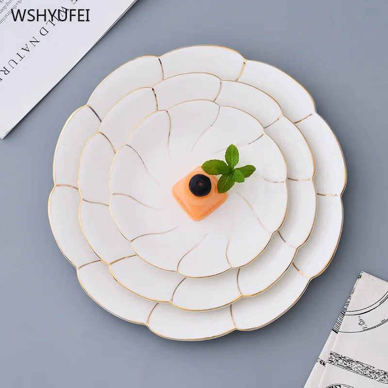 

2Pcs Direct creative Japanese ceramic breakfast bread plate home restaurant western dessert cake storage decorative plate