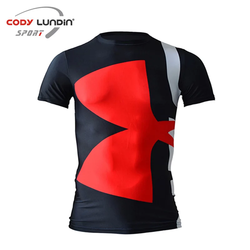 CODY LUNDIN Batman Комплексная PRO футболка с коротким рукавом фитнес колготки rasgard