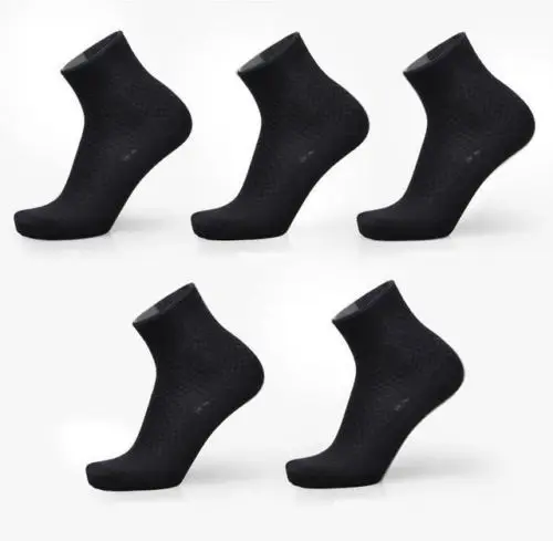 Casual Unisex Bamboo Breathable Socks Men Women Summer Style Hemp Harajuku Socks 5 Style One Pairs - Цвет: Черный