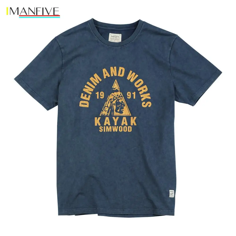 

2019 summer new 100% cotton t-shirt men snow wash vintage tops fashion tees plus size t shirt letter print tshirt t shirt
