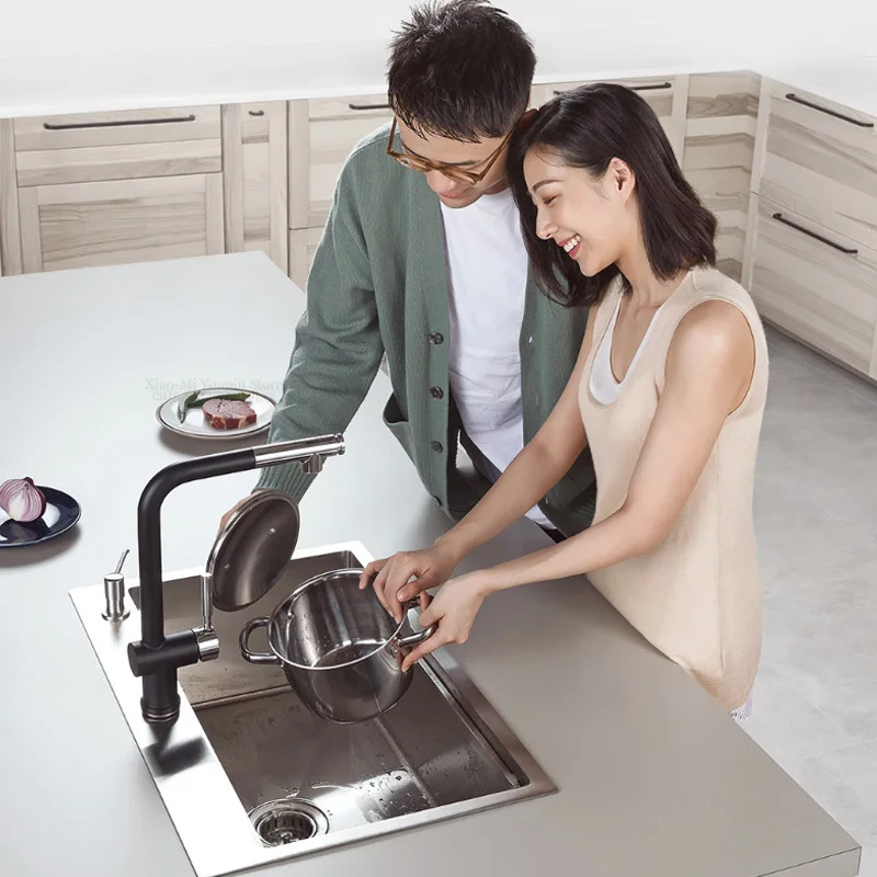 Xiaomi Mijia Youpin Kitchen Multi-function Combination Hand-made Sink 50L Stainless Steel sink with chopping board drain basket