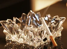 Fashion Creative Crystal Glass Large Ashtray Office Study Living Room European Trend Personality Large Household Ashtray Q258