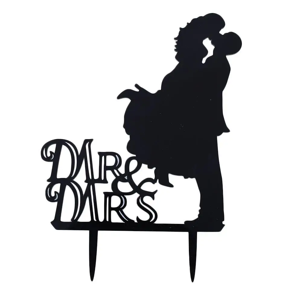 

Acrylic Mr &Mrs Bride and Groom Wedding Love Cake Topper Party Decoration