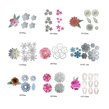 

Metal Cutting Dies For Scrapbooking Die Rose Flower Leaves Cut Dies DIY Paper Cards Craft Diy Metal Cutting Dies Flowers Tree