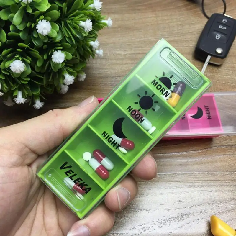 البلاستيك 5 أيام حبوب منع الحمل مربع المنظم حامل لوحي مع الأغطية اللوحي السفر الطب الحاويات المنظم حالة الفاصل