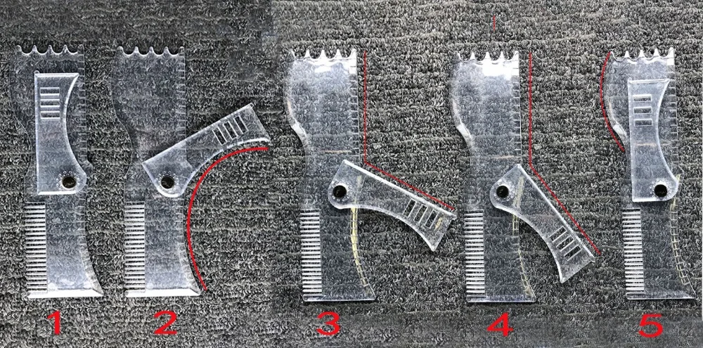Поворотный дизайн бороды инструмент-шаблон борода расческа мульти-вкладыш борода Shaper Лидер продаж для бритья и удаления волос Бритва инструмент для Для мужчин