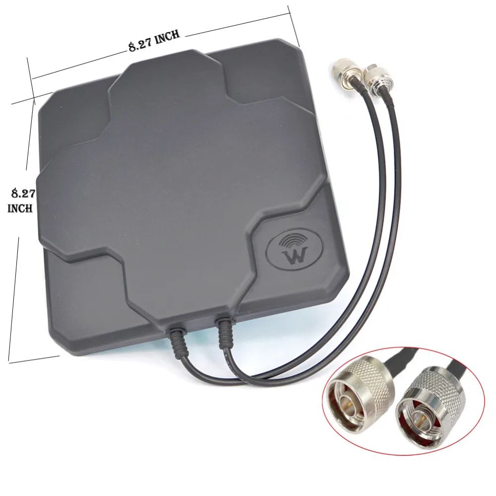 2*22dBi Outdoor 4G LTE MIMO Antenna Dual Polarization Panel Directional External Antenne For Wirness N male SMA Male 20cm Cable