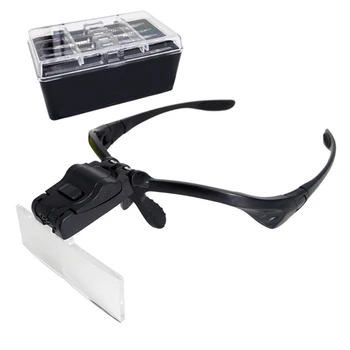 

Black Led Lamp With Magnifier for makeup/tattoo/grafting eyelash Grafted Embroidery Magnifier 2 pcs