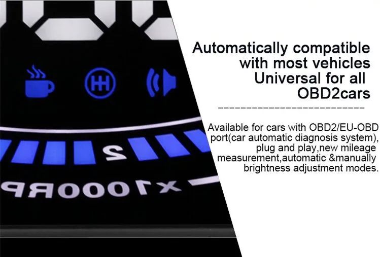 XYCING E300 автомобильный HUD Дисплей 5,5 дюймов OBD II EUOBD данные для диагностики вождения автомобиля Спидометр лобовое стекло проектор