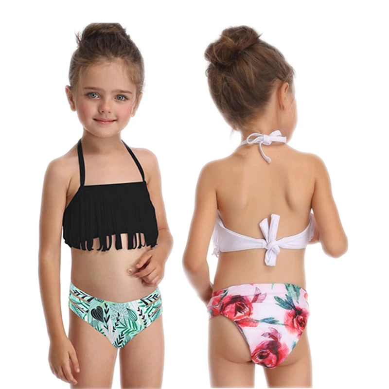 Newborn Baby Girl Bikini Suit Swimwear Swimsuit Tassel Summer Bathing Beachwear
