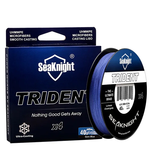 SeaKnight TRIDENT 300 м 500 м 1000 м 4 нити PE леска 8-80lb мощность Multifilament соленой воды плавающая леска для карпфишинга - Цвет: blue