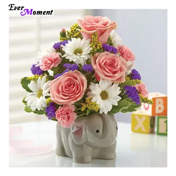

Flowers Bouquet Diamond Embroidery 5D Diamond Painting Sticker Diamond Mosaic Kit Handicraft DIY Gift for Home Decoration ASF590