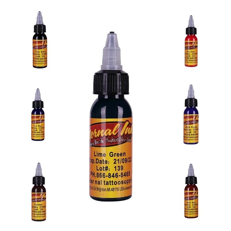 

30ml/bottle 16 Colors Tattoo Ink Permanent Body Arts Paint Micro Pigment Eyebrow Eyeliner Lip Body Tattoo Art Beauty Tools