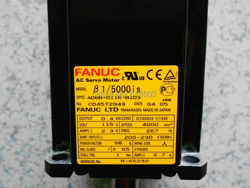 

FANUC AC servo electrical motor A06B-0116-B103