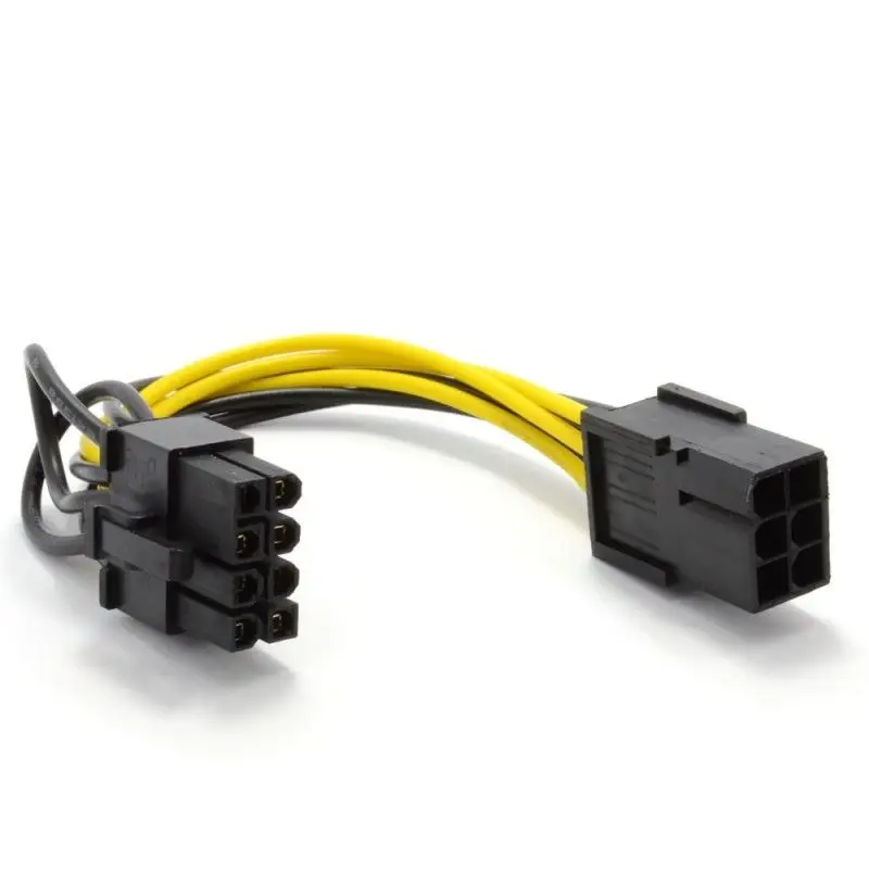 PCI Express PCIe 6 Pin to 8 кабель адаптера питания для видеокарты 10 см| |