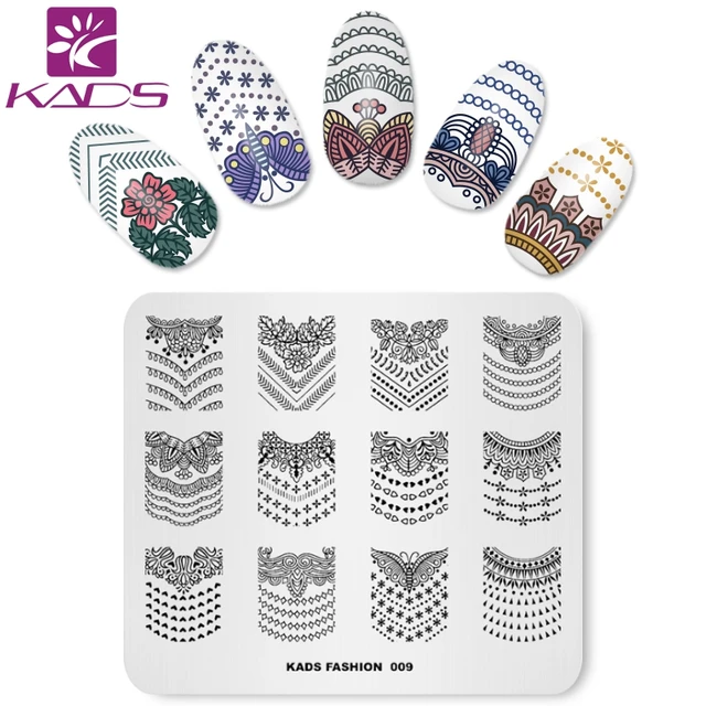 kads nail plates fashion 009 nail art stamping plates manicure