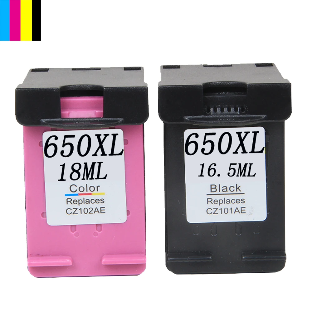 Hisaint Hot 1Set Ink Cartridge Compatible for HP 650 XL