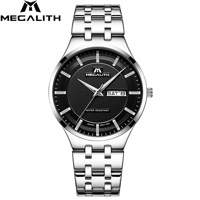 MEGALITH Ultra Thin Men's Waterproof Watches Date Analogue Watches Men ...