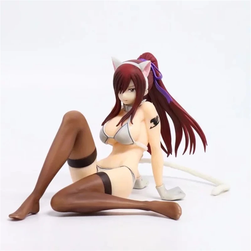 

Anime Fairy Tail Erza Scarlet Swimsuit Bikini Ver. Sexy PVC Action Figures Collection Model Toys Doll 15cm