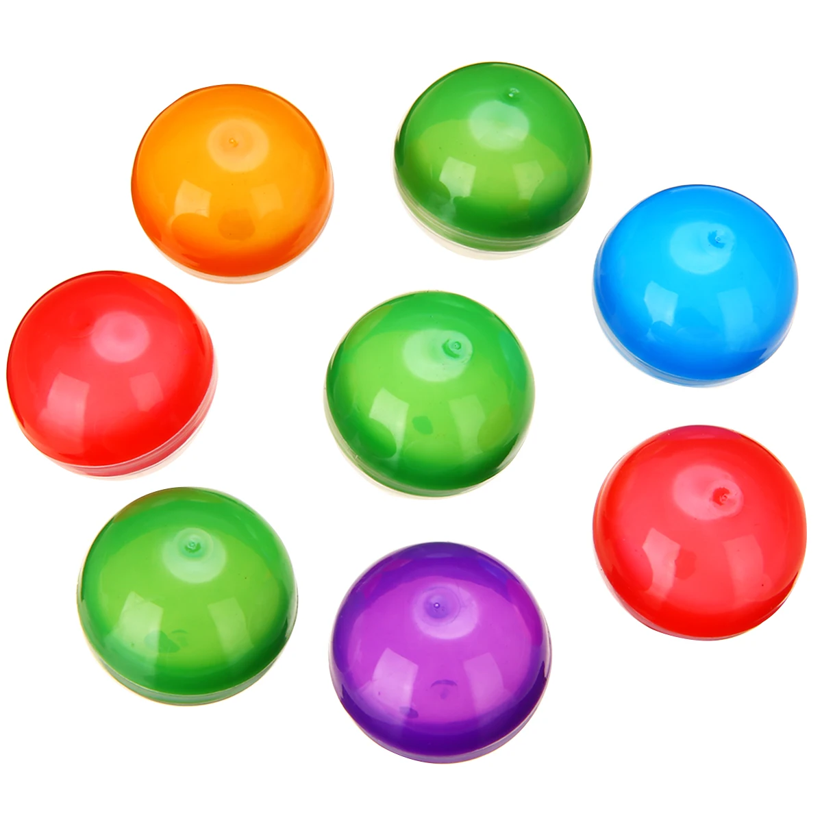 10Pcs Mix Colored 1.2'' Vending Toy Capsules Vending Machine Empty Round Toy Capsules 32mm Diameter For Event Party Gift