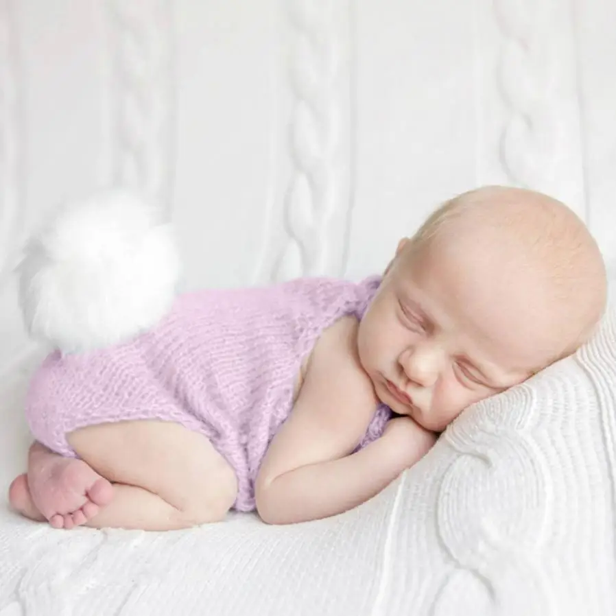 

Newborn Knit Photo Baby Rabbit Romper Jumpsuit Costume Photography Props 0403