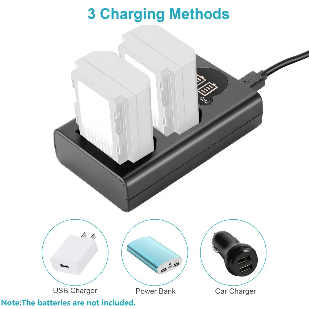Battery Charger Adapter For Sony NP-FZ100 Battery For Sony ZV-E1 FX3 FX30 A1 A9 II A7R V A7S III A7 IV A6600 A7C Camera