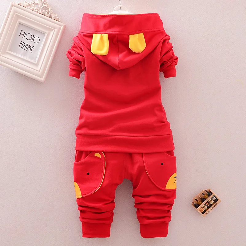 Fashion Children Boys Girl Cartoon Suits Baby Cotton Hoodies Pants 2Pcs Sets Spring Autumn Clothes Toddler Tracksuits