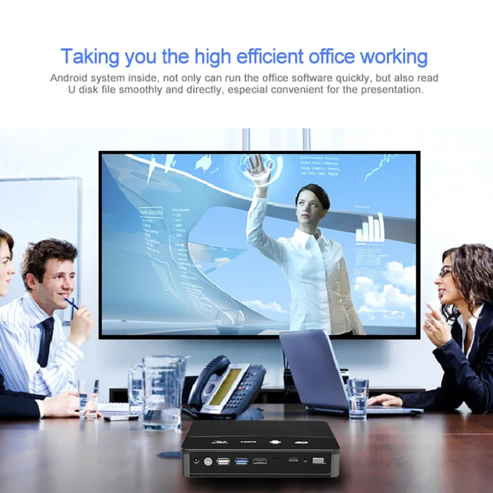 

Black RD601 Smart Builtin Battery Andorid4.4 WIFI LED MINI DLP Projector 3D Beamer Miracast Bluetooth Home Cinema Airplay US