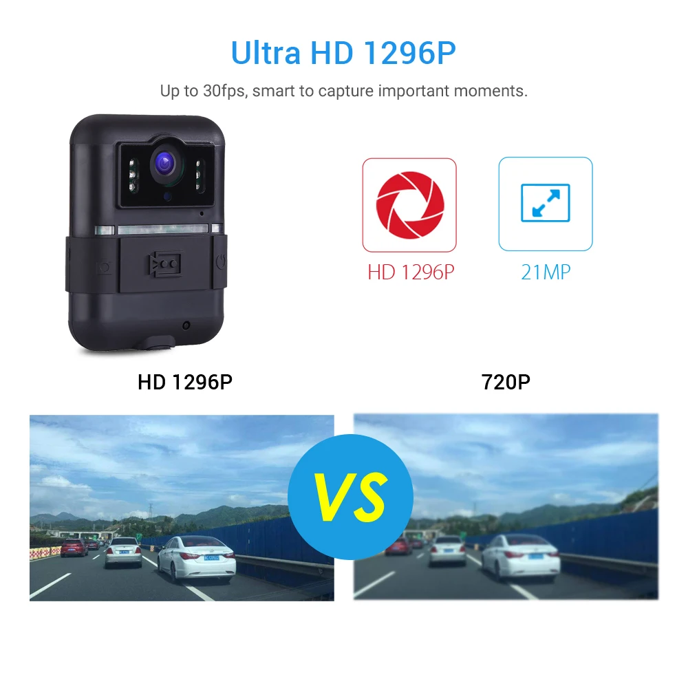  Police Camera BOBLOV WN11 Night Vision Body Worn Camera Record Video Security Pocket hd Body Camera