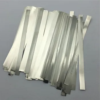 

100pcs/lot 0.1mm x 8mm x 100mm Quality low resistance 99.96% pure nickel Strip Sheets for battery spot welding machine