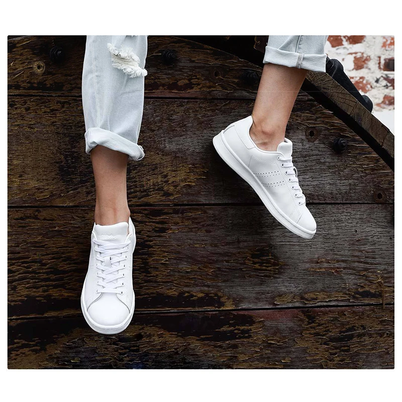 Xiaomi Youpin Freetie/Классическая обувь; кожаные черные туфли на плоской подошве со шнуровкой; белые женские туфли на шнурках для скейтборда