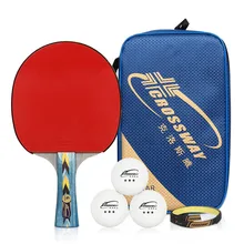 Crossway Professional 4-Star Table Tennis Racket + Case + Ball Horizontal Grip Pimples-in Rubber Ping Pong Table Tennis Blades professional wrb carbon fiber table tennis racket double face pimples in table tennis rubber long or short handle ping ping bat