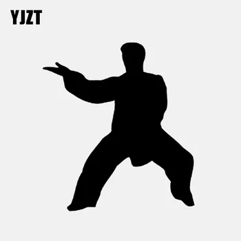 

YJZT 10.4*11.6CM Interesting Martial Arts Vinyl Sports Decor Car Sticker Graphic Accessories Silhouette C12-1428