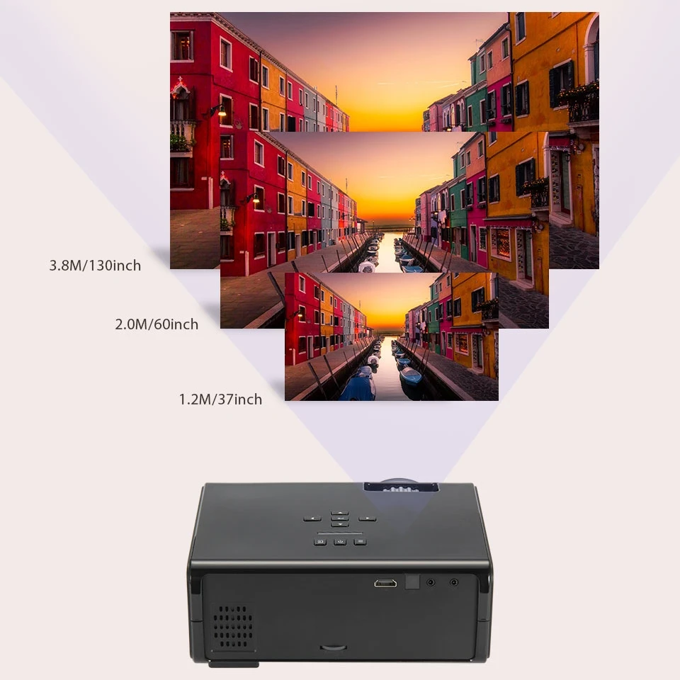 WZATCO CT68S 2500 люмен Портативный светодиодный проектор для телевизора HDMI Android OS Wifi