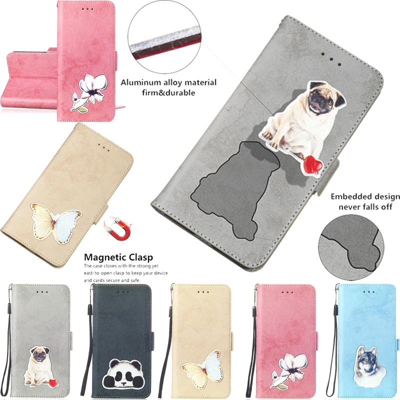 

Vintage Leather Flip Wallet Cases Capa for Apple iPhone 6 6S 7 8 Plus X XS MAX XR Telephone Soft Silicone Bags Cover Coque Skins