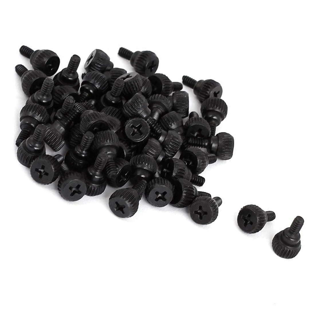 

HHTL-PC Computer Case Thumbscrews M3.5 Thumb Screws Black 50 Pcs